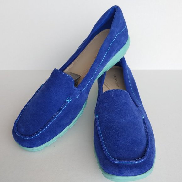 Easy Spirit Abide Suede Casual Flat 10M Blue - Picture 2 of 8